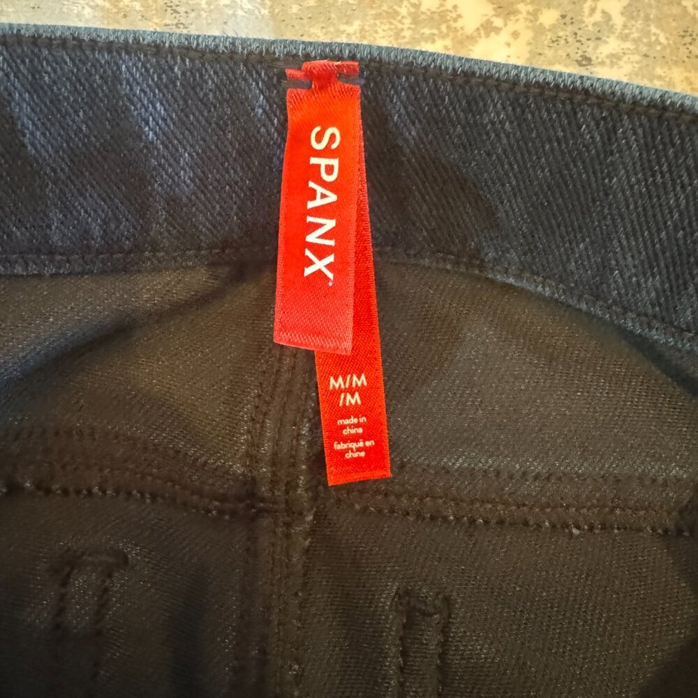 Spanx Jean-ish Ankle Leggings Twilight Rinse Size Medium 20018R Tummy Control - Picture 10 of 16